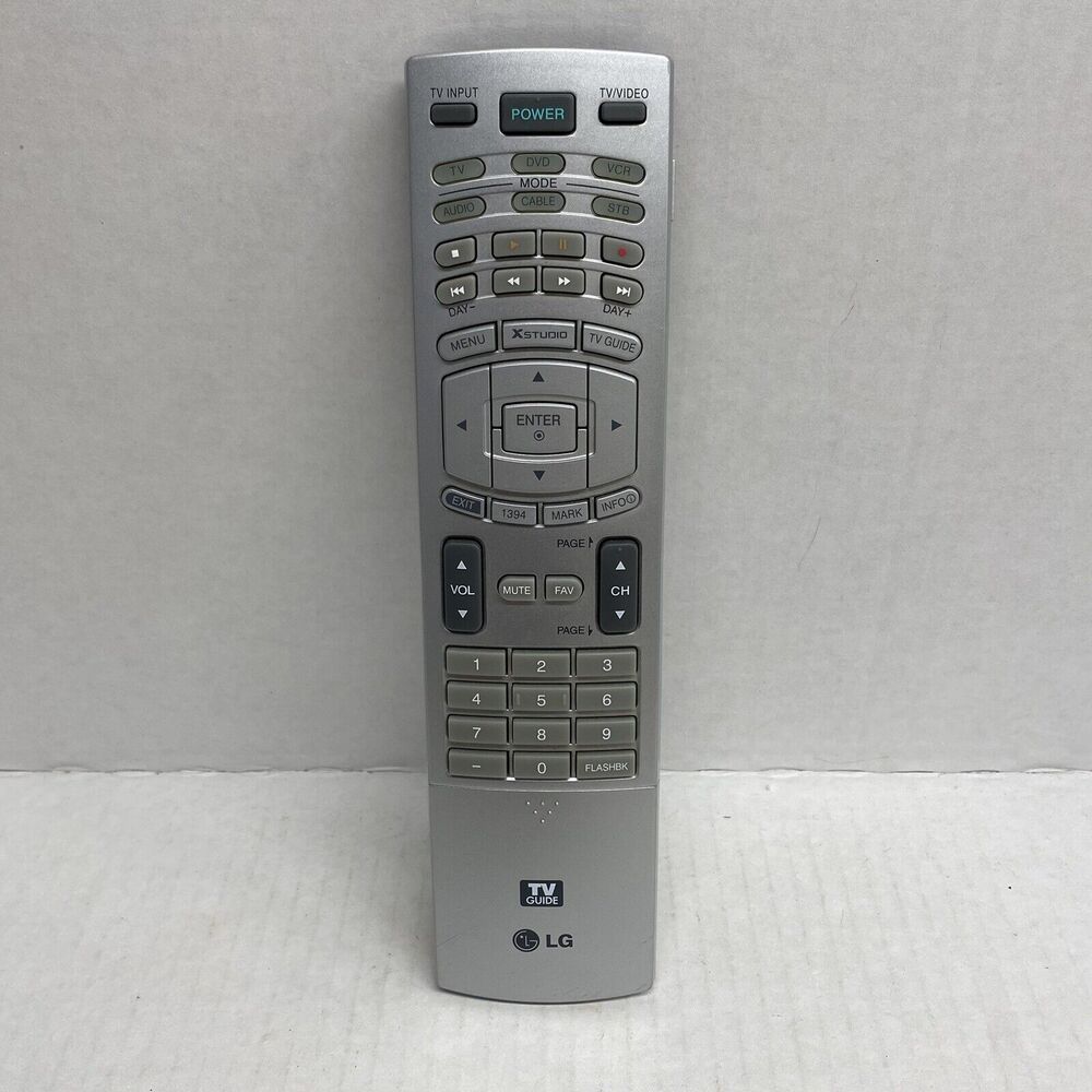 LG TV Guide Remote Control HR-A412 Silver Gray